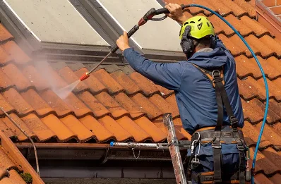 Démoussage et hydrofuge de toiture à Tréogan